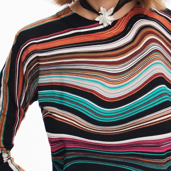 DESIGUAL WAVY STRIPED SWEATER - Picture 5 of 6